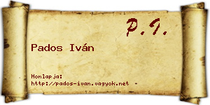 Pados Iván névjegykártya